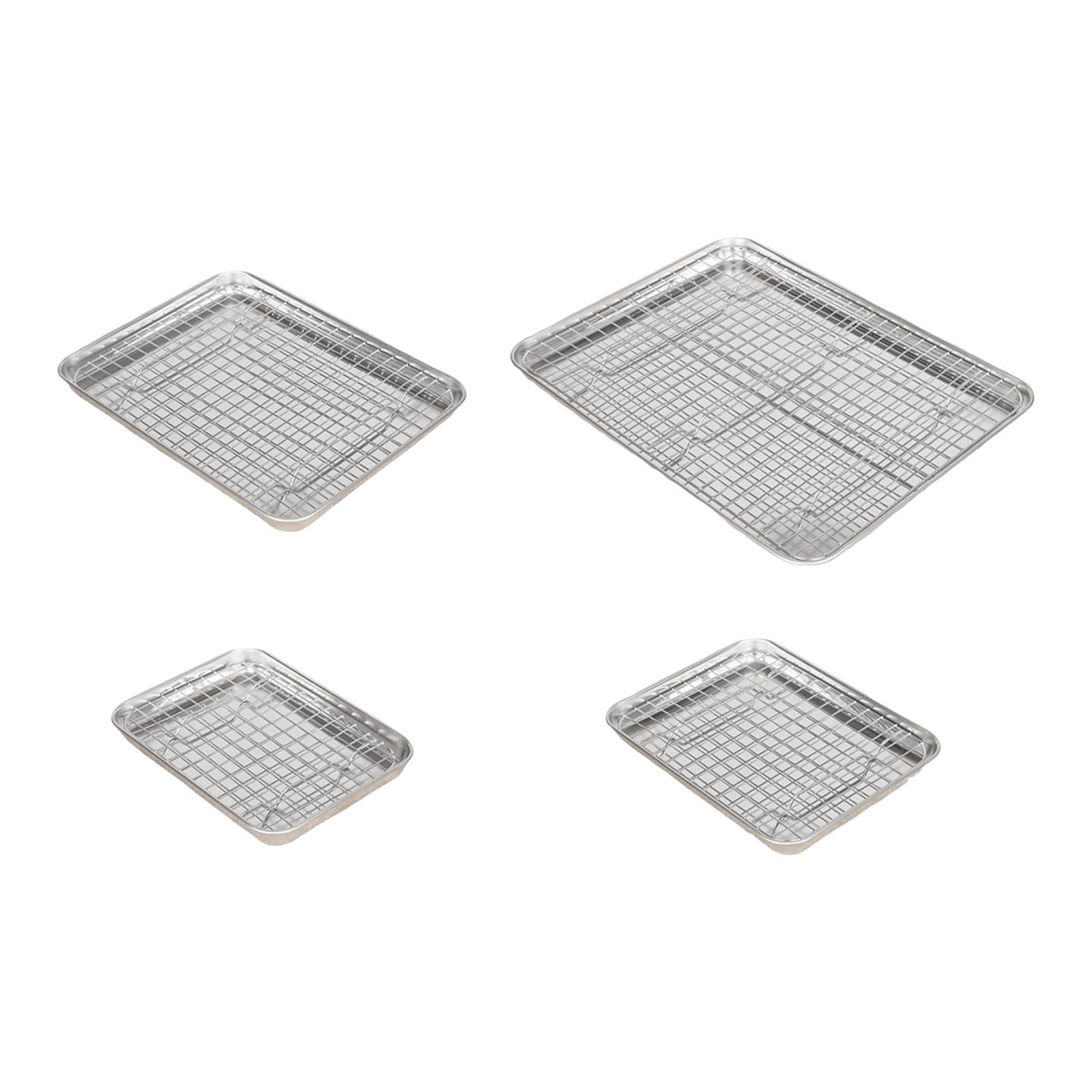 Kitchen Baking Tray Set - Paslanmaz Çelik Fırın Tepsisi ve Raflı