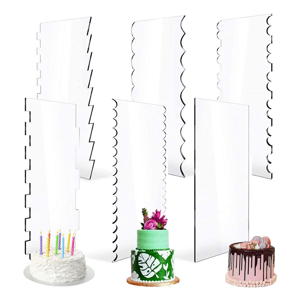 Fondant Smoother Set - 4/6 Adet Akrilik Kek Dekorasyon Tarak