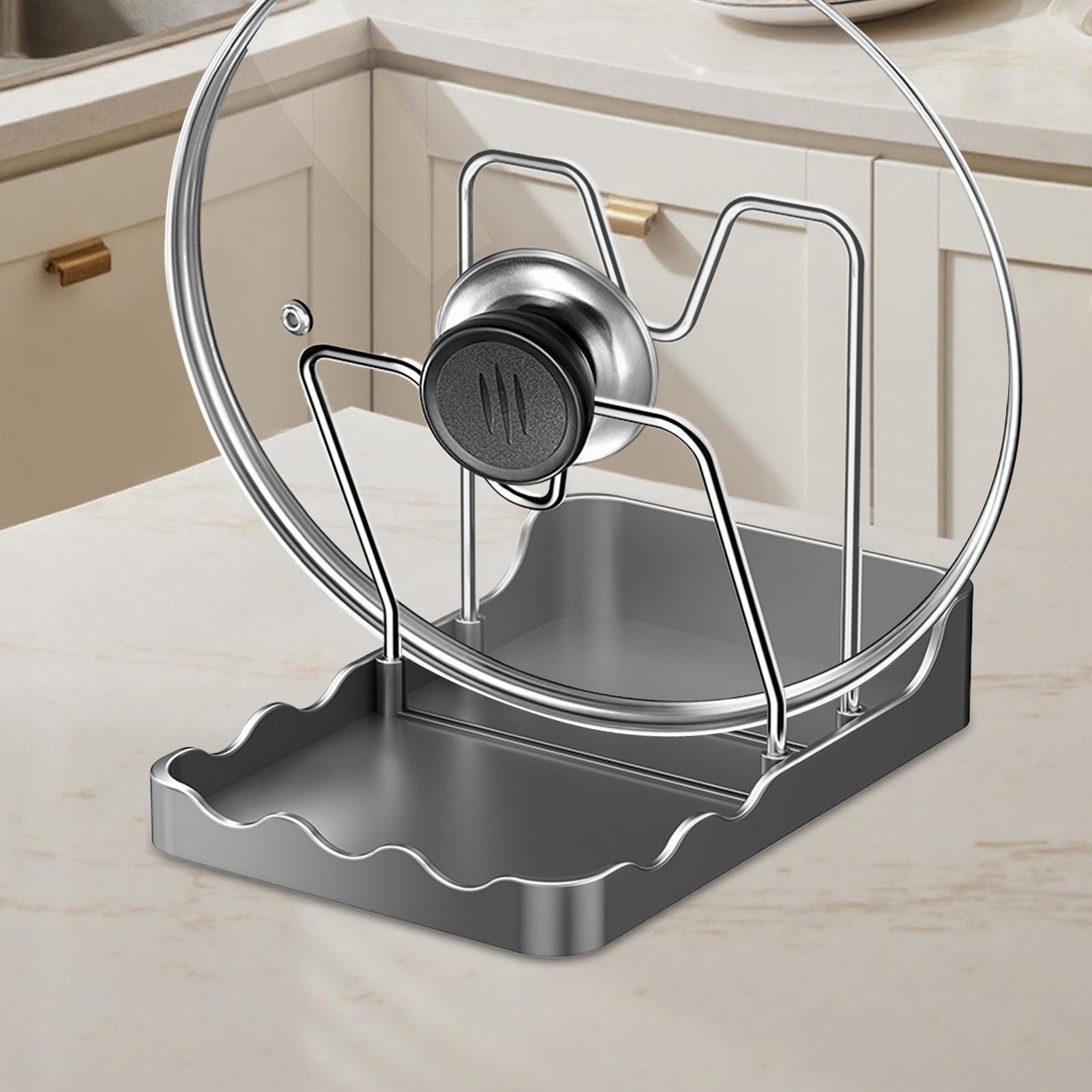 Kitchen Baking Tray Rack - Tencere Kapağı Düzenleyici Dikey Kaşık Standı,