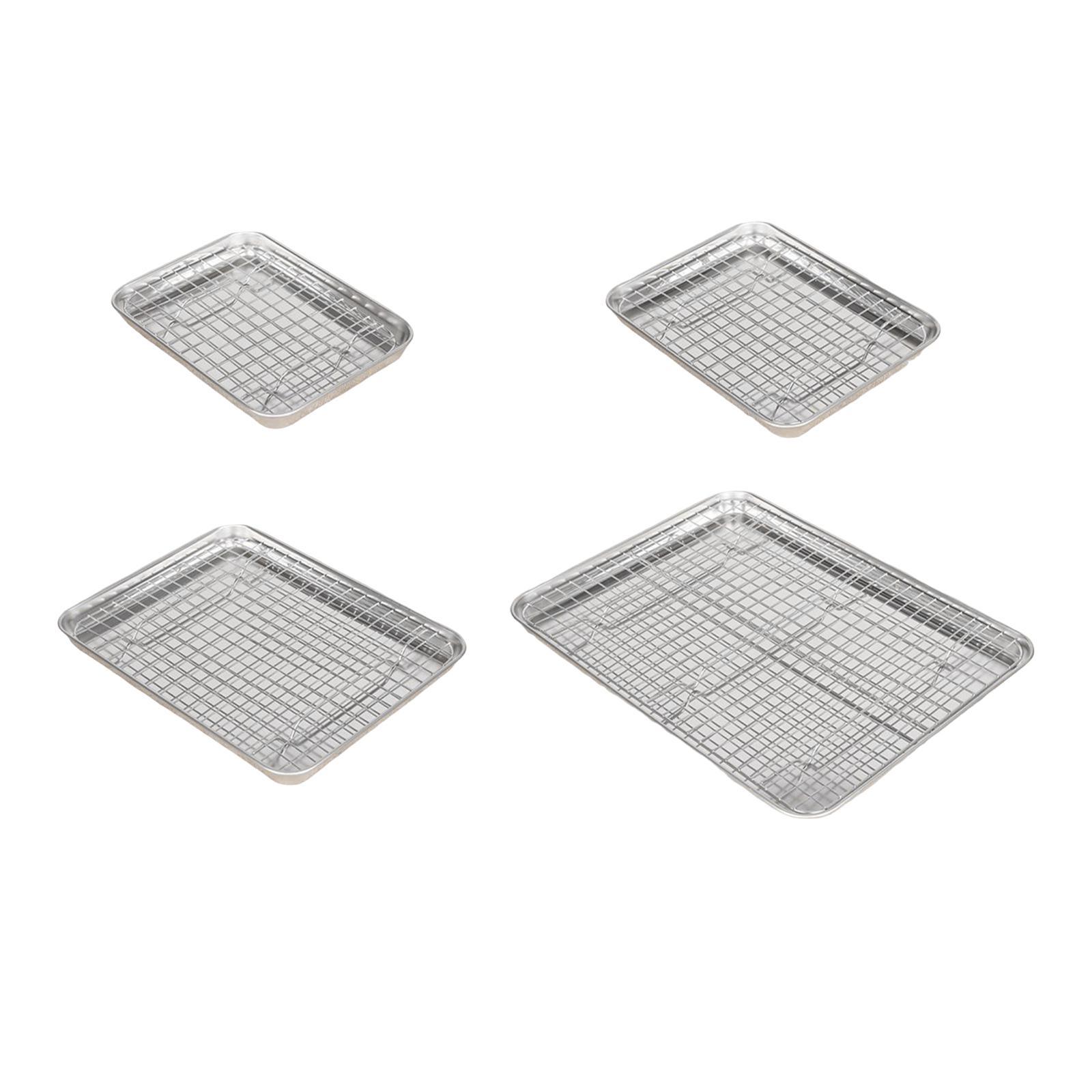 Kitchen Baking Tray Set - Tel Raflı Fırın Tepsisi Dayanıklı Paslanmaz