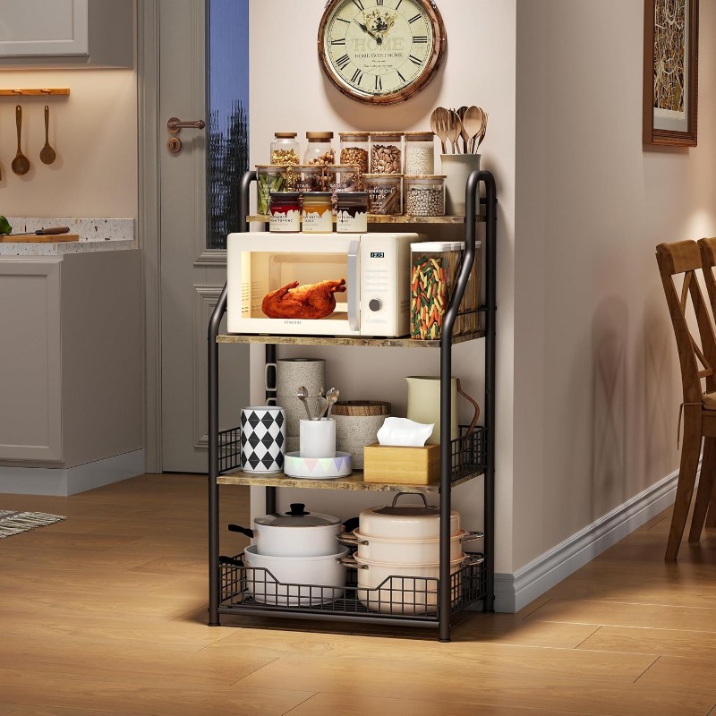 Dört katmanlı demir ahşap sakl - Kitchen Baking Table incelemesi ve fiyatı