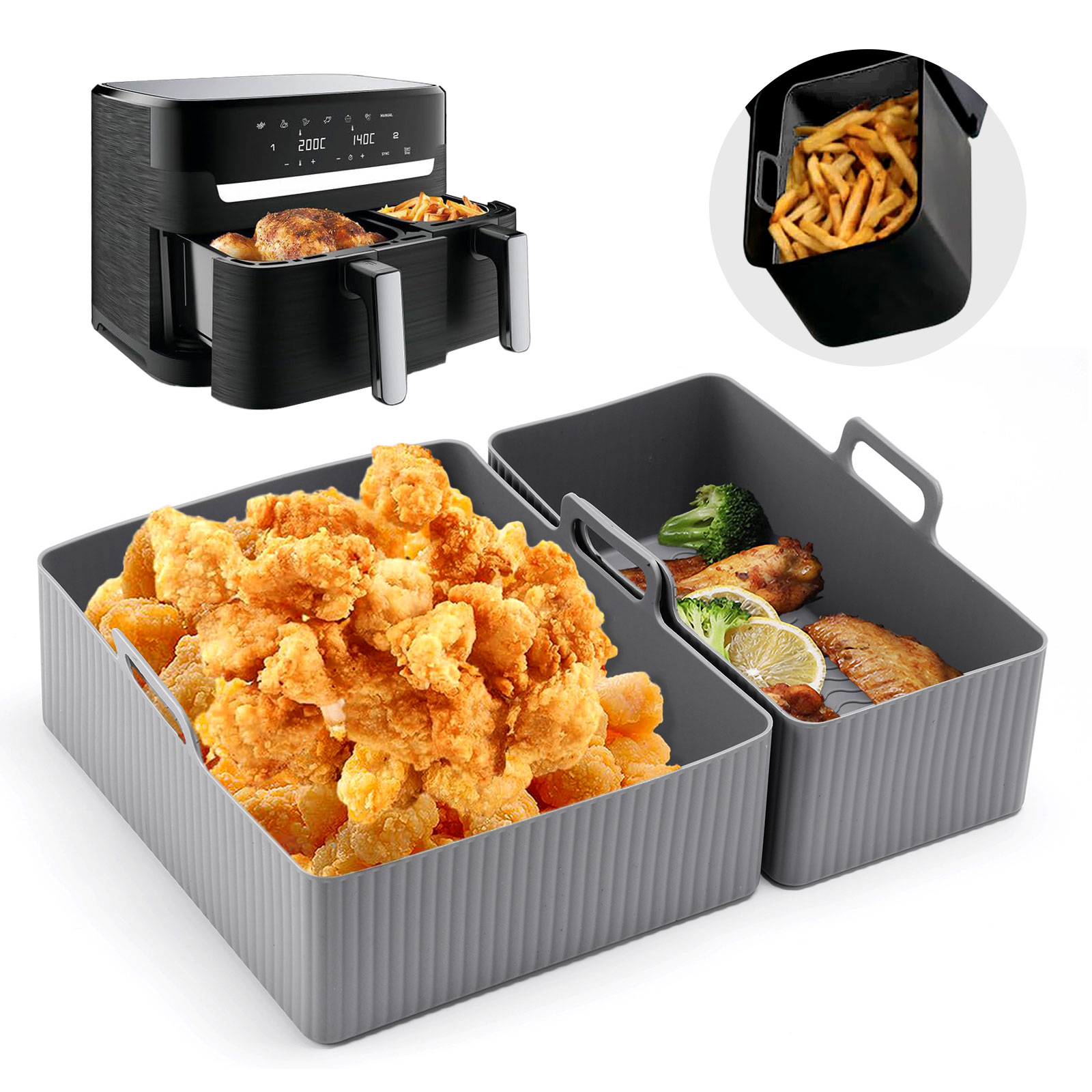 2 adet Set Silikon Hava Fritöz - Kitchen Baking Tray Set incelemesi ve fiyatı