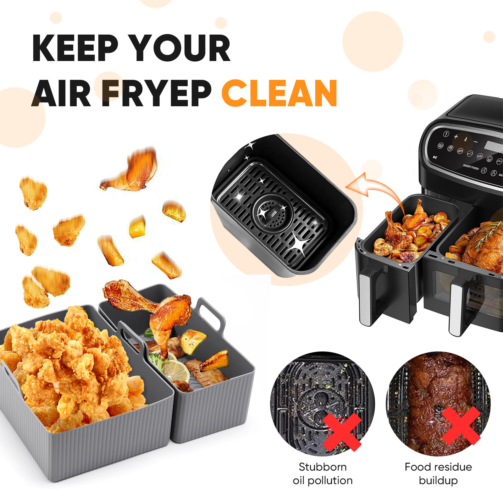 2 adet Set Silikon Hava Fritöz - Kitchen Baking Tray Set incelemesi ve fiyatı