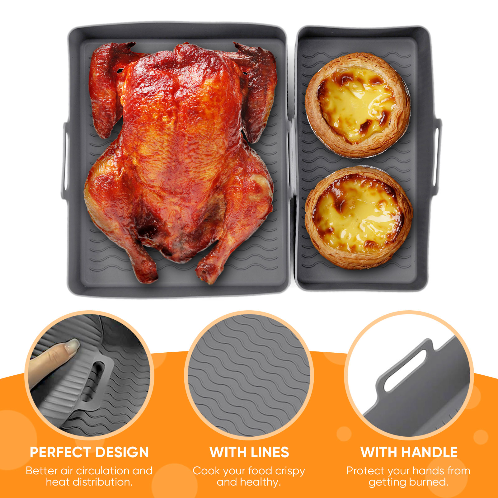 2 adet Set Silikon Hava Fritöz - Kitchen Baking Tray Set incelemesi ve fiyatı